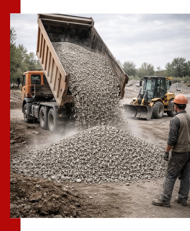 Доставка щебня в Щёлкове крупными и мелкими фракциями