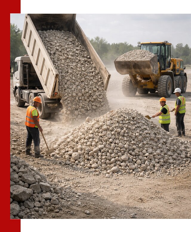 Доставка известнякового щебня фр. 40-70 в Щёлкове