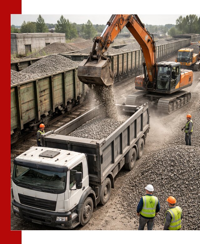 Железнодорожный щебень фракция 25–60 для поставок в Щёлкове