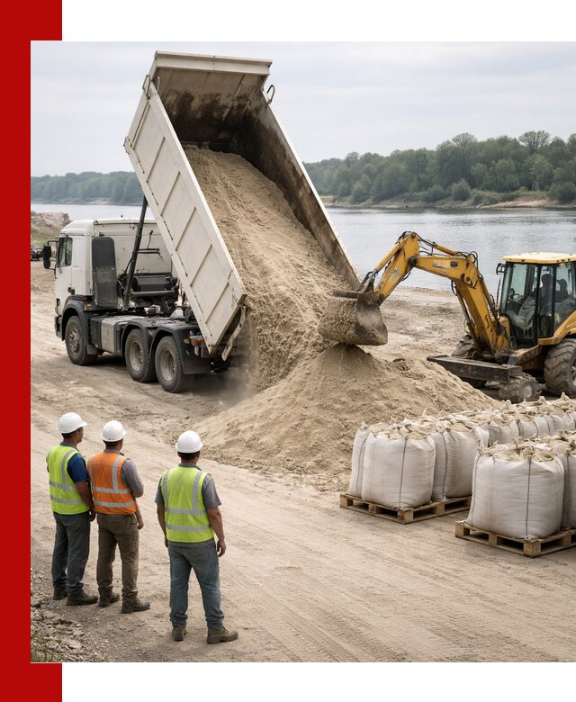 Доставка речного песка в Щёлкове самосвалами и погрузкой