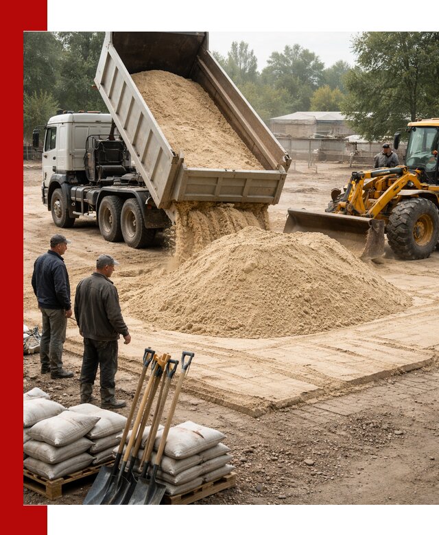 Доставка мытого песка в Щёлкове с самосвалами по выгодной цене