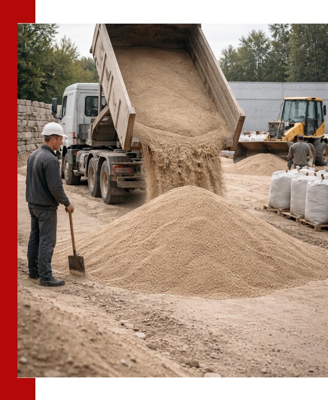 Кварцевый песок фракция 0–3 мм с доставкой в Щёлкове