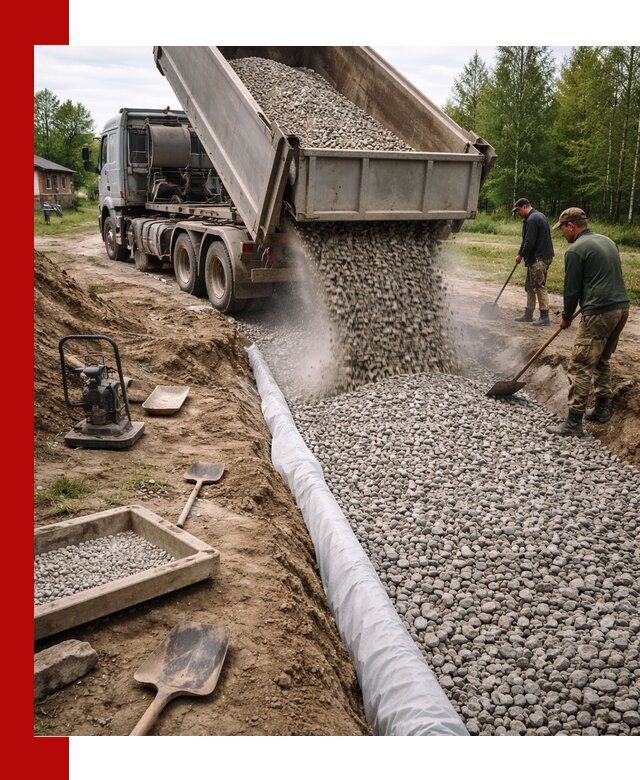 Гравий для дренажа с доставкой в Щёлкове качественный и недорогой