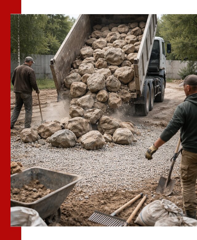 Доставка и укладка булыжника в Щёлкове