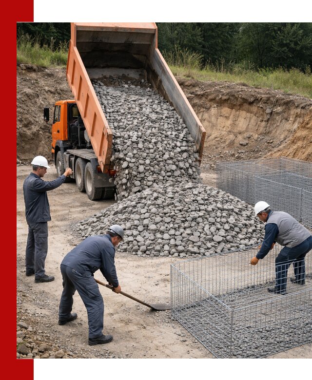 Камень для габионов с доставкой в Щёлкове быстро и надёжно