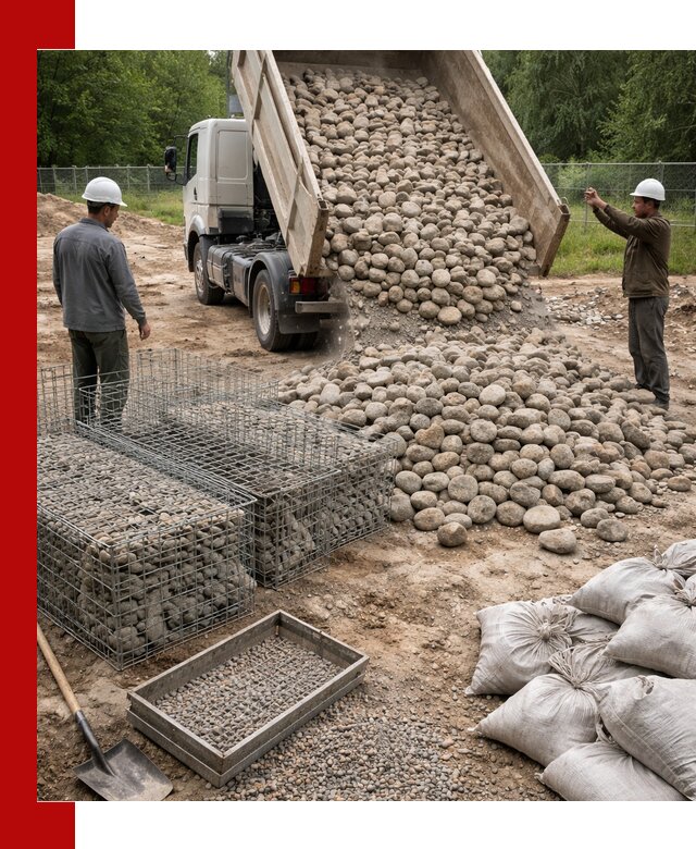 Камень для габионов фракция 70–151 в Щёлкове