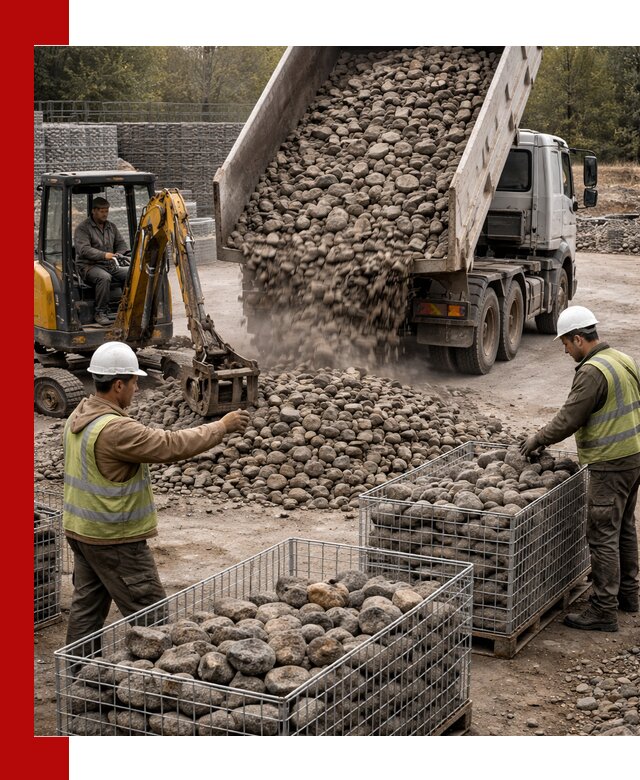 Камень для габионов фракция 100–201 в Щёлкове