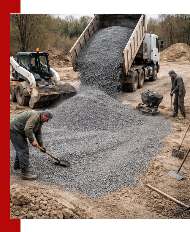 Отсев для подсыпки в Щёлкове — доставка и подсыпка на участок