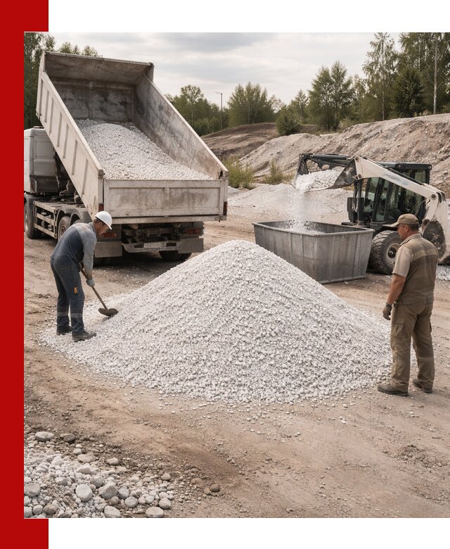 Доставка и продажа белой мраморной крошки в Щёлкове