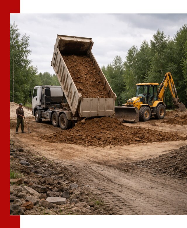 Доставка суглинка самосвалами в Щёлкове подсыпка и планировка