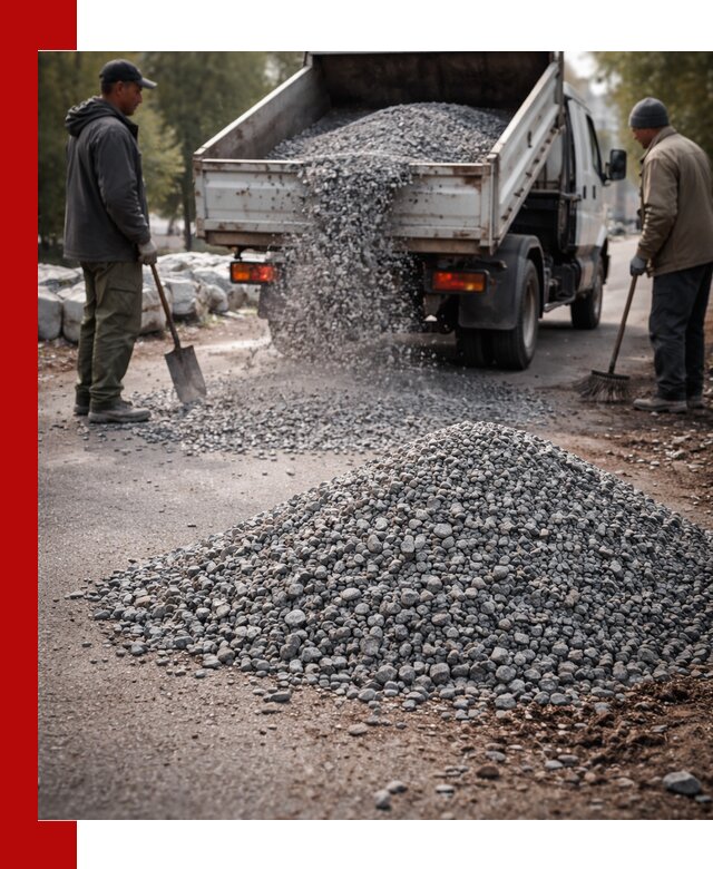 Гранитная крошка для посыпки дорог и тротуаров в Щёлкове