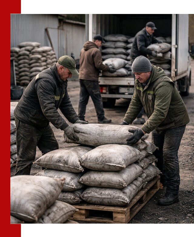 Доставка угля в мешках по выгодным ценам в Щёлкове